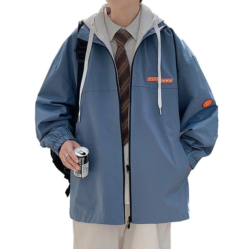 Мужское пальто, мужская одежда на весну и осень, мужская куртка больших размеров с капюшоном и двойной молнией в стиле Port Style для мужчин
