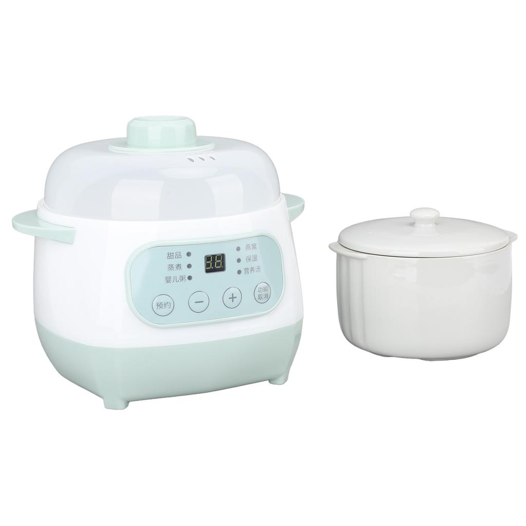200 Вт 1 л мультиварка с керамической внутренней кастрюлей таймер зеленый равномерный нагрев электрическая медленное тушение