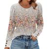 Women's Retro Printed Fashionable Long-sleeved Top