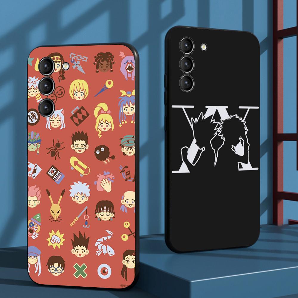 Hunters X Hunters Pop Anime design Phone Case For Samsung Galaxy S25 S24 S23 S22 S21 S20 Plus Ultra Note20 Soft Black