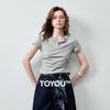 Женская охлаждающая тонкая футболка-henley из лиоцелла Chuyu