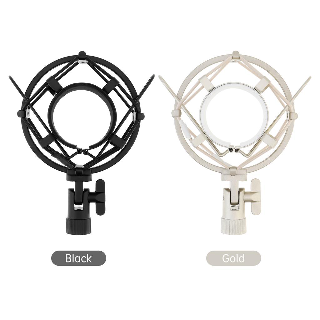 Anti Vibration Suspension Microphone Shock Mount Universal 46-50mm Diameter Condenser Mic Includes Screw Adapter Elastic Band Studio Recording