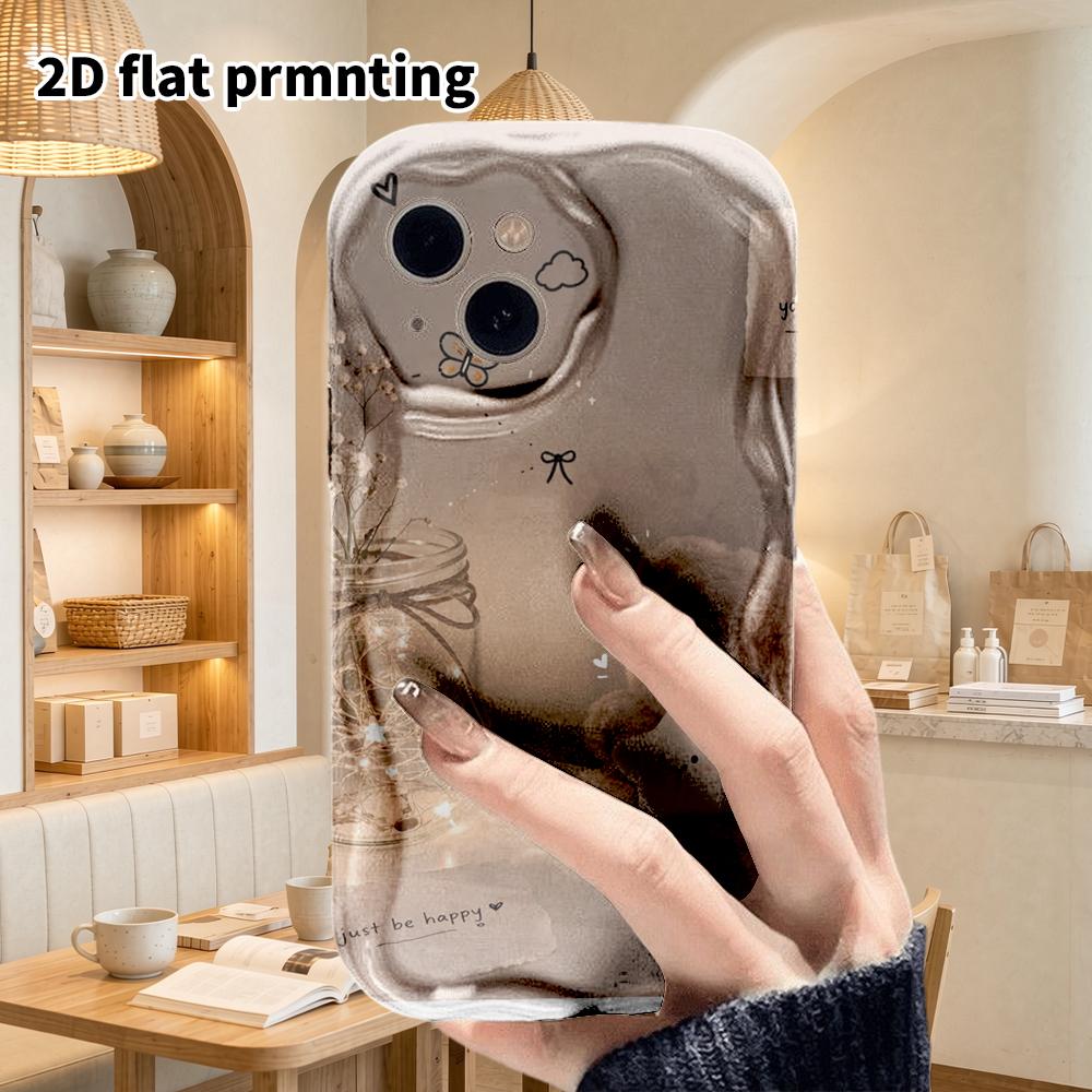 Чехол для телефона: 2D плоский дизайн, подходящий для iPhone 18 17 16 15 14 13 Pro, защитный чехол-пленка, парный стиль, плюшевый мишка, Рождество и Хэллоуин gi