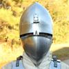 Medieval Bascinet Klappvisor Helmet- 18 Gauge Steel for LARP Reenactment