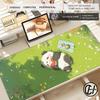 HYBXAXC Cartoon Cute Panda Mouse Pad Large E-sport Desk Pad Natural Rubber Anti-Slip Deskpad Gift for Girlfriend Boyfriend Teens
