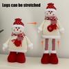 Рождественская плюшевая кукла-украшение, набивная стоящая фигурка снеговика/Деда Мороза/оленя с выдвигающимися длинными ногами