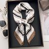 Scarf For Women Luxury Bandanna Spring/Summer Headband Hair Scarf Neckerchief Imitation Silk Square Scarf With A Shirt