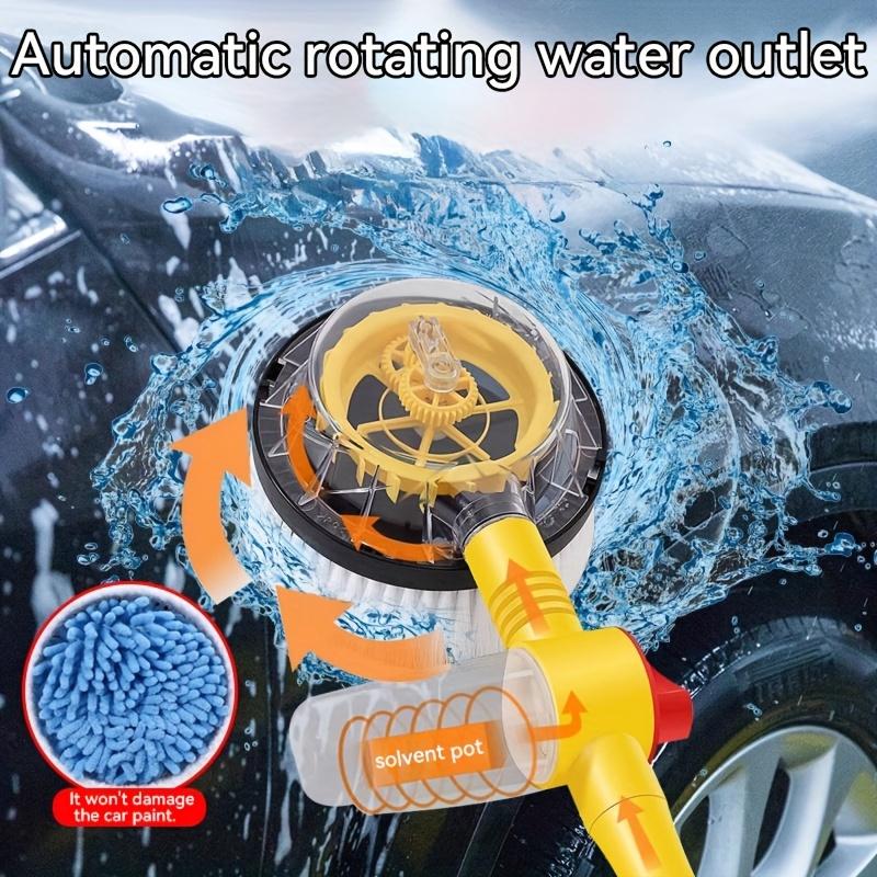 360° Rotating Microfiber Car Wash Brush Kit | Detachable Telescopic Cleaning Brush with Soap Dispenser for Vehicles, Yard, Garden, Pets