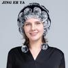 JINGERYA Winter Hats for Girls Women's Fur Hat Real Rex Rabbit Cap Floral Knitted Hat with Balls Skulls Beanies