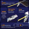 Сверхбыстрый кабель для передачи данных с зарядкой 4-в-1 240 Вт, кабель USB-C — Type-C из цинкового сплава для iPhone, Samsung, Huawei, Xiaomi, многопортовый, многократный