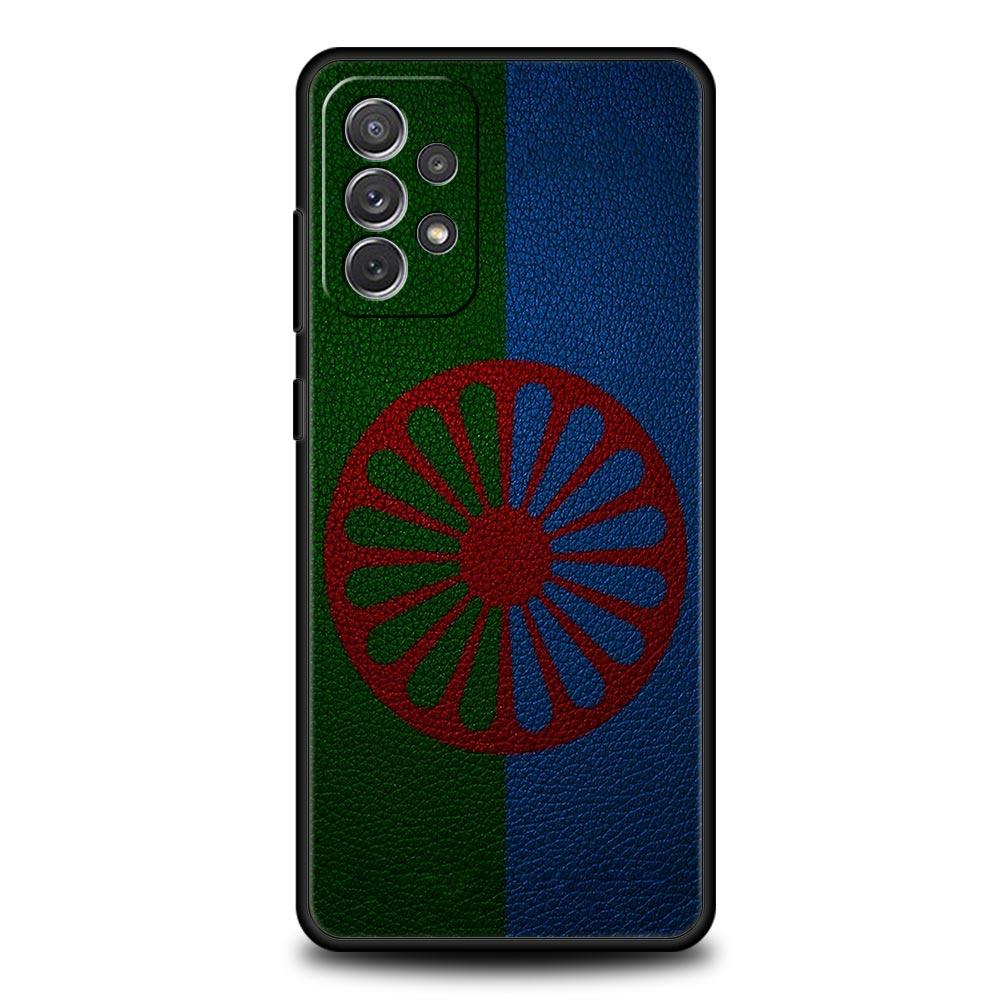 Чехол Для Samsung Galaxy A15 A13 A51 A71 A41 A31 A21S A03S A05 A35 A55 A23 A25 A33 A53 A73 5G Флаг Цыган Синти и Рома Чехол