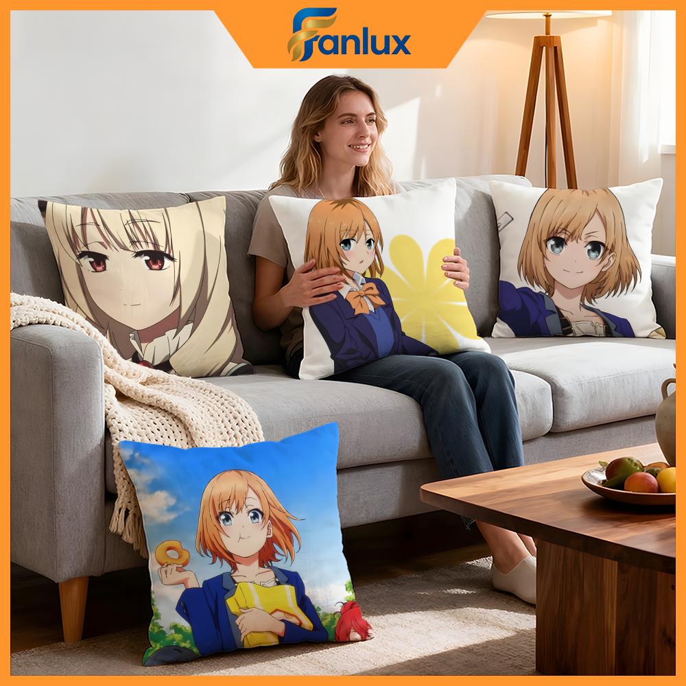 Anime Shirobako Cushion Cover Pcs Decorative Covers Soft Cushion Case for Sofa Couch Decor x x Pillowcases
