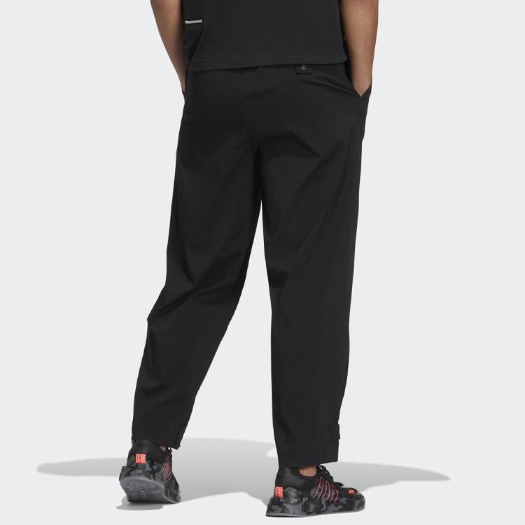 adidas Штаны Originals Trefoil Speed Track с однотонной застежкой-молнией для мужчин, черные, HU1235