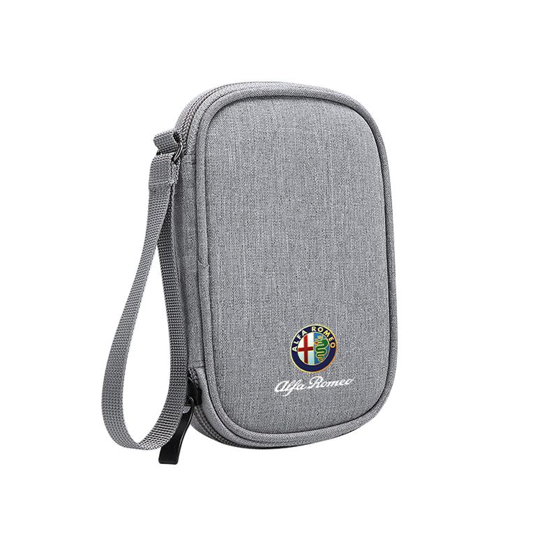 GLSRA1 Car Storage Bag Portable Handbag For Alfa Romeo 4C 159 Spider Giulia Giulietta 8C Auto Interior Accessories Organizer Pouch Case