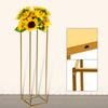 Elegant Gold Metal Stand for Wedding Decor, Square Flower Stand, Sturdy 5kg Capacity, DIY Backdrop for Parties, Anniversary