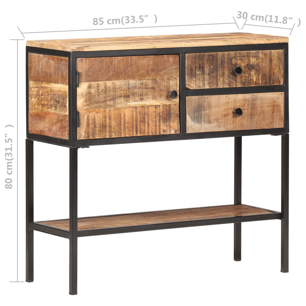 Sideboard 85 x 30 x 80 cm Rough Mango Wood