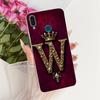 Прозрачный чехол для Huawei Y9 2019, роскошная корона, буквы от A до Z, 2D-рисунок, мягкий корпус для Huawei Y9 2019 JKM-LX1 JKM-LX2 JKM-LX3