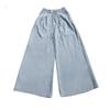 Girls' 2026 Summer Tencel Wide-Leg Drawstring Pants with Elastic Waist for Medium & Large Children