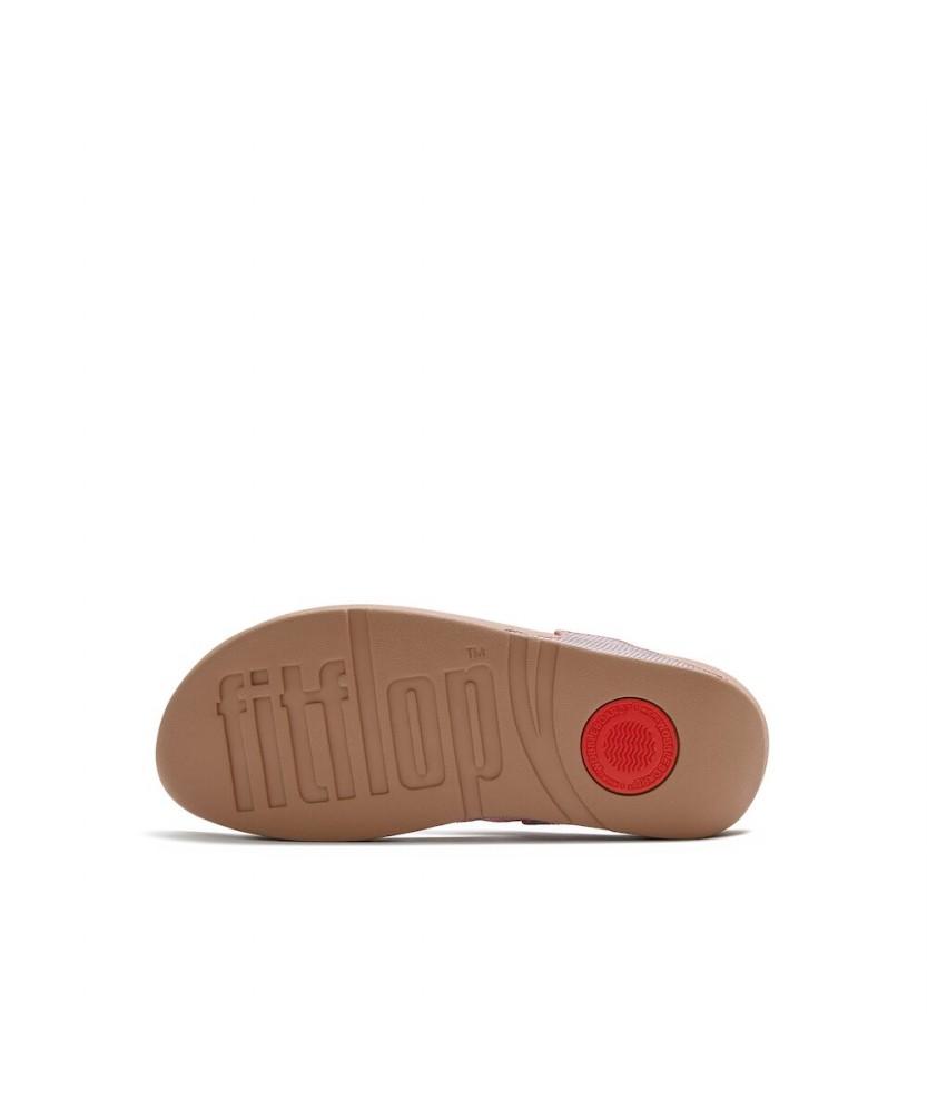 Женские шлепанцы Fitflop Lulu Shimmerglise с ремешком между пальцами - Desert Blush (Ft64K2T177)