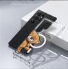 Прозрачный чехол с полным покрытием и магнитом, с рисунком медведя, для iPhone 15/16/17 Pro Max