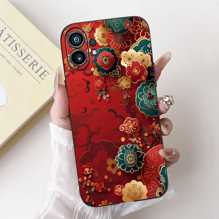 Модный Чехол-Картина Для Nothing Phone (1) Черный Мягкий Силиконовый Чехол Для Nothing Phone One Phone1 Чехлы Бамперы