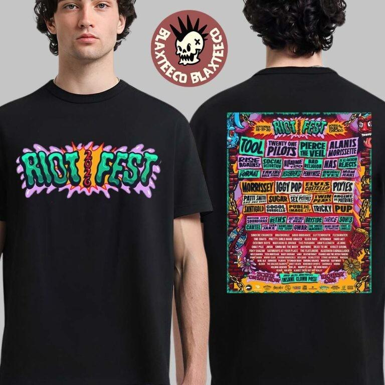 Riot Fest 2026 Full Lineup At Douglass Park Chicago On September 18 19 20 Shirt