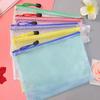 2Pcs A4 File Holder Waterproof Plastic Zipper File Folder Large Capacity Durable Flexible Document Bag for Office School
