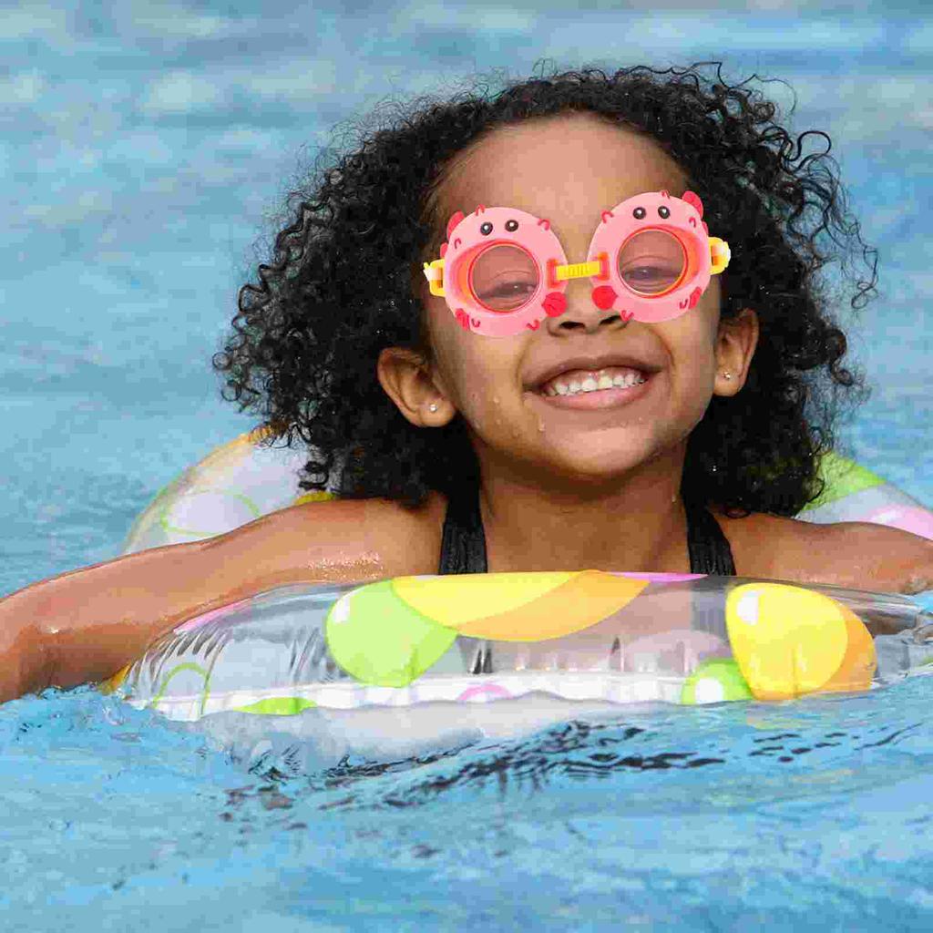 3 шт. Детские очки для плавания, детские практичные очки, регулируемые, для дайвинга, защитные очки, цельные, противотуманные, водонепроницаемые