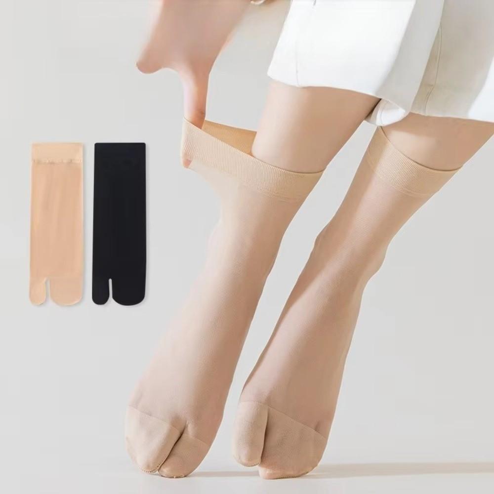 Breathable Mid Tube Socks Sexy Compression Socks Fashion Tabi Silk Socks Women