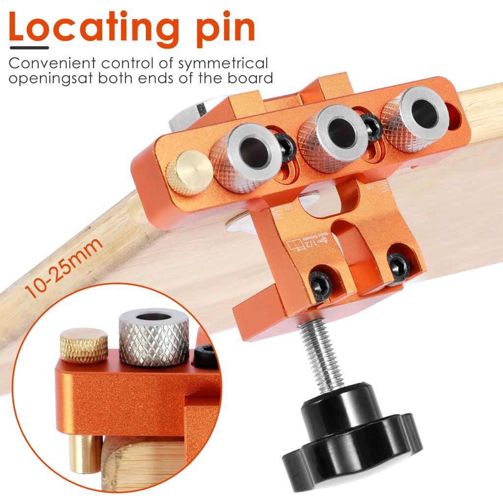 3 в 1Dowel Cam Jig Набор для установки дюбелей Направляющая для сверления Дюбелей Jig Карманный дырокол Jig Локатор Инструменты для деревообработки Отверстие 8/10/15 мм