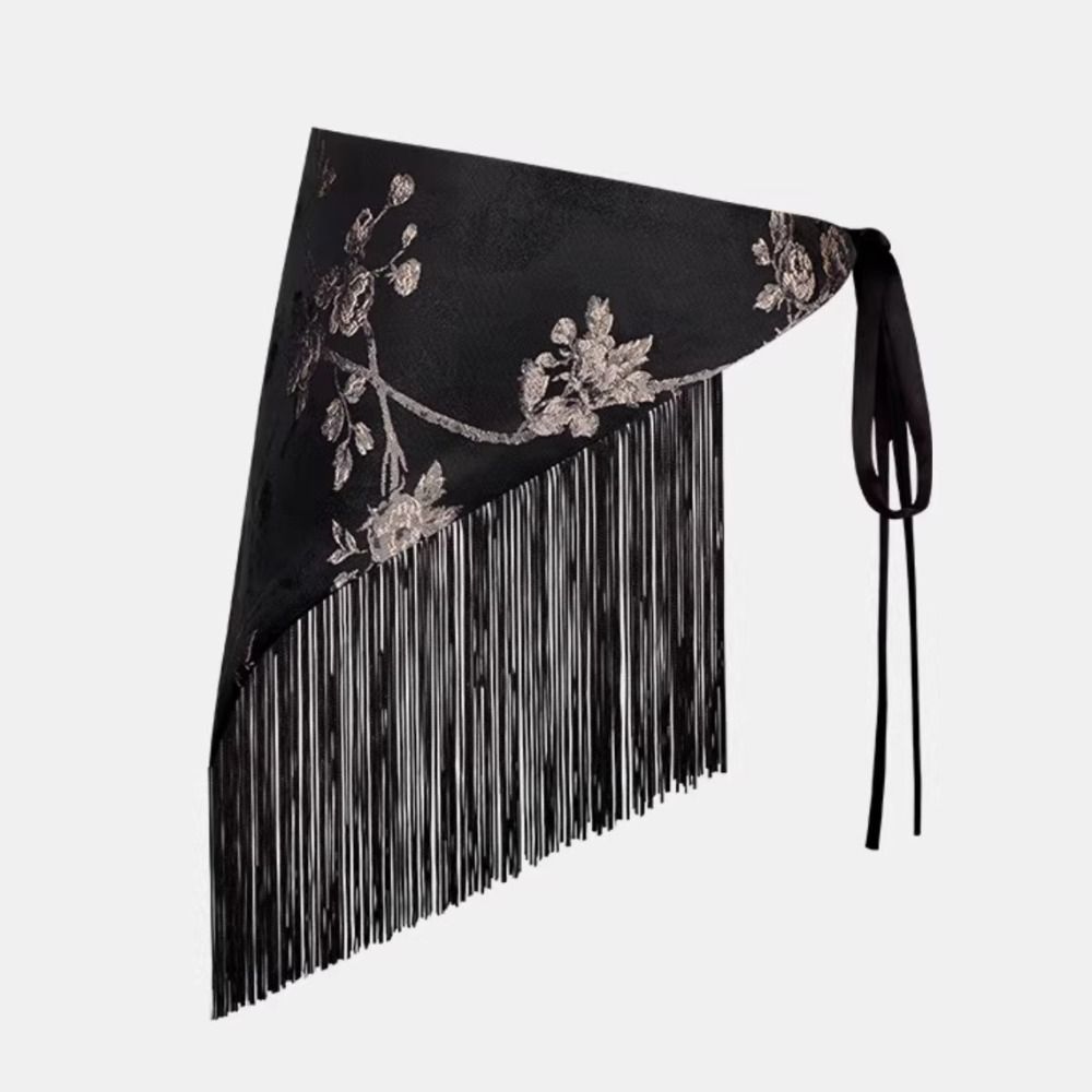 Chinese Style Triangular Waist Belt Printing Mini Apron Fashion Bohemia Wide Waistband  Streetwear