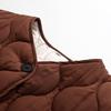 Womens Fall Cotton Puffer Jacket Casual Loose Fit Solid Color Long Sleeve Round Neck Street Style
