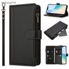 Zipper Leather Case For Blu View 5 Pro Speed B1550VL Bold K10 K50 G53 G54 G64 C9 5G Wallet Cover Casing