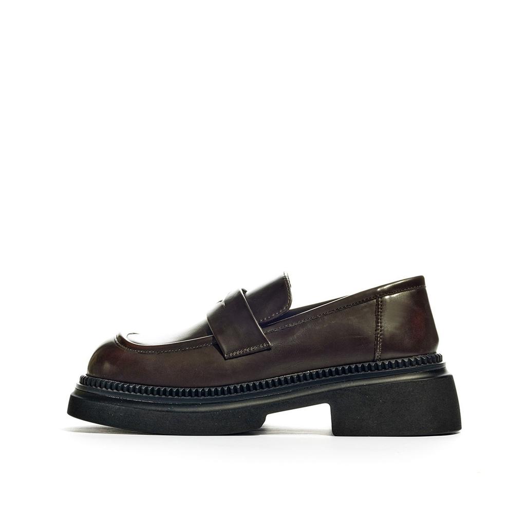 Туфли Gu Yun, британские туфли на платформе, женские туфли 2025 года, новые весенне-осенние повседневные универсальные туфли с одной педалью, маленькие кожаные туфли