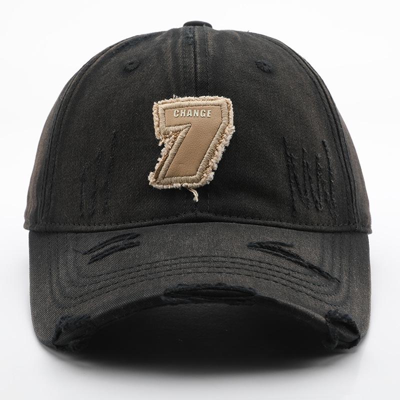 Hat Female Spring and Autumn Personality Fashion Old Ripped Baseball Cap Outdoor Sports Men's Travel Sunscreen Shade Cap