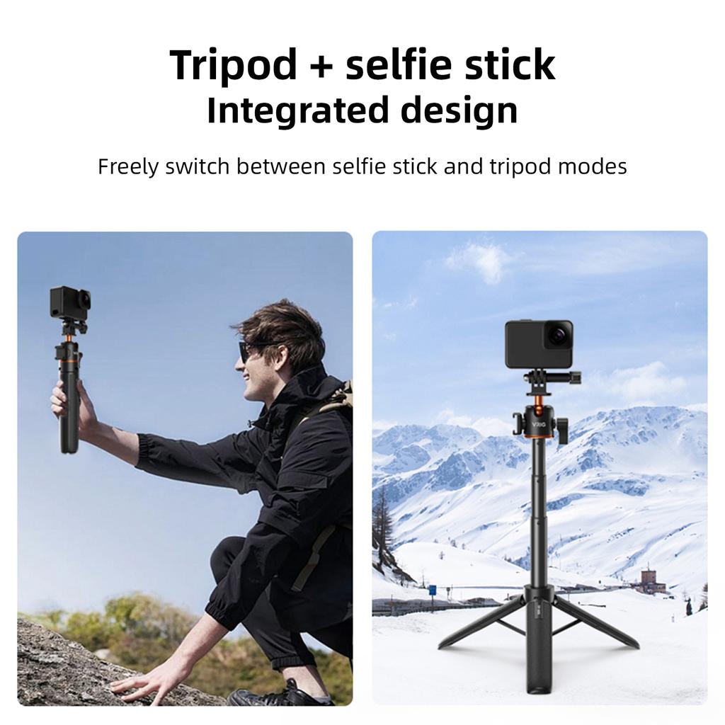 VRIG TP-08S Модернизированная спортивная камера селфи палка штатив подставка алюминиевый сплав 55 см/21,7 дюйма макс.. Высота