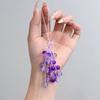 Green Crystal Grape Phone Chain Zinc Zinc Alloy Gradient Beads Woven Pendant Grape Cluster Pendant  Backpack