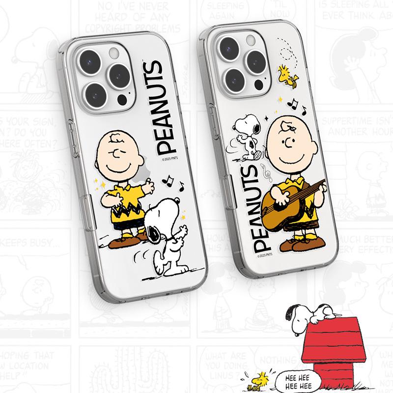 Прозрачный чехол Snoopy & Charlie для iPhone 17 Pro Max