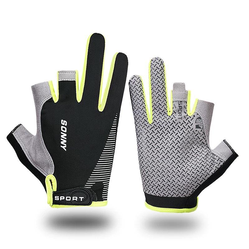 Унисекс Велосипедные и Рыболовные Силиконовые Перчатки без Пальцев – Нескользящие, Совместимые с Сенсорным Экраном, Защита от Солнца