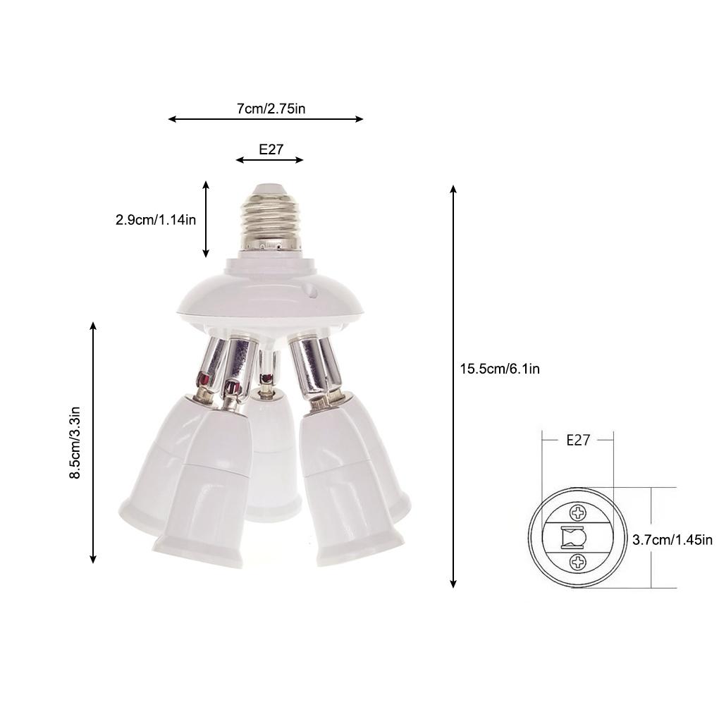 E27 Разветвитель 220 В 3 А Лампочка Патрон Преобразователь Светильник Адаптер Улучшение Пластиковый Портативный Держатель Складской Аксессуар