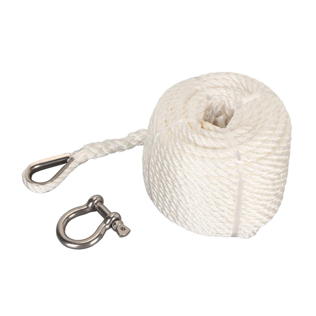 75FT Double Braid Nylon Boat Dock Lines 1565 Lbs Breaking Force Mooring Rope for Berthing Towing Hoisting