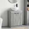Bathroom Furniture Set Gray Sonoma Engineered Wood