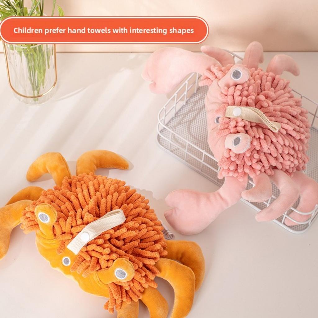 Cartoon Animal Shenier Hand Towel 2-in-1, Children and Adults Thick and Cute Hanging Hand Towel