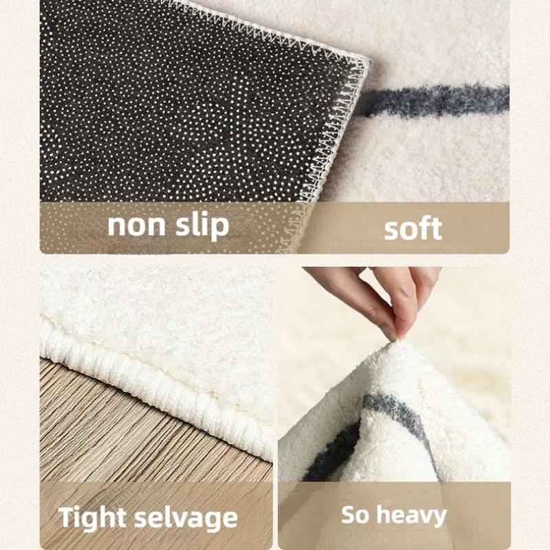 Скандинавский белый круглый ковер для украшения гостиной, пушистые мягкие коврики для спальни, прикроватный коврик для пола, домашний, моющийся, нескользящий ковер