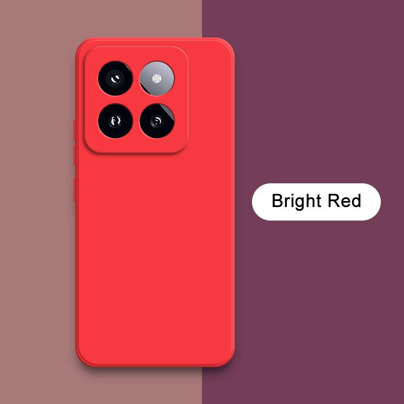 Square Liquid Silicone Case Cover for Xiaomi Mi 14 Pro Soft Waterproof Mobile Phone Armor Xiaomi14 Mi14 14Pro Luxury Accessories