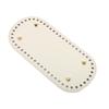 3PCS Oval Tote Bag Bottom Pads for Crochet DIY Handmade Leather Handbag Purse Base with Holes