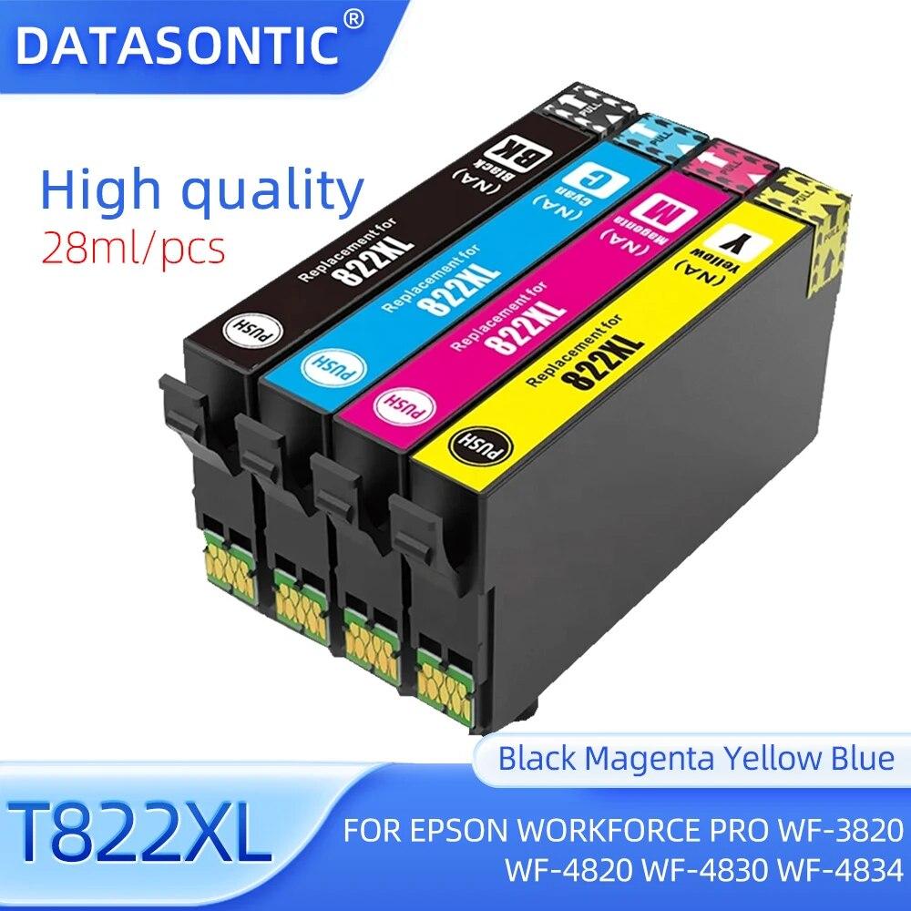 Чернильный картридж 822XL для Epson WorkForce Pro WF-3820 WF-4820 WF-4830 WF-4834, совместимый принтер, чернильный картридж премиум-класса 28 мл, 1 комплект
