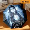 1pc horror movies Foldable Umbrella with Durable Iron Frame, 8-Rib Structure - Perfect for All Seasons Home and Travel Use, Multi-Functional Design