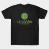 Мужская черная футболка с принтом Limewire P2P 2000 Печать на хлопковой футболке с помощью трансферной бумаги без вырезания