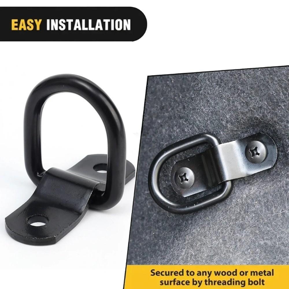10Pcs Heavy Duty Cargo Tie Down Ring Universal Fit Fastener Ring Trailer Pull Hook  Van Mount